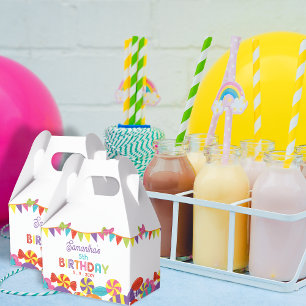 Colourful Sweet Fun Candy Theme Birthday Party Favor Box