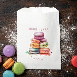 Colourful sweet macaroons favour bags