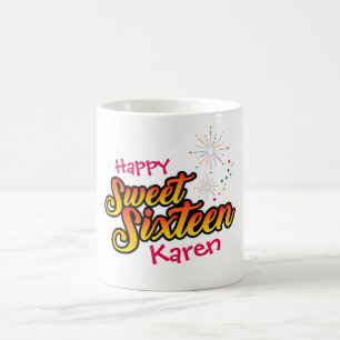 Colourful Sweet Sixteen Coffee Mug