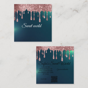 Colourful Sweets Qr Code Modern Square Bus Square Business Card