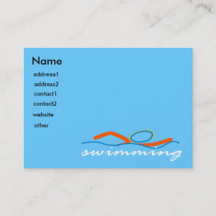 Colourful Swim Symbol Business Card