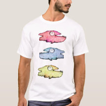 Colourful swimming happy fish