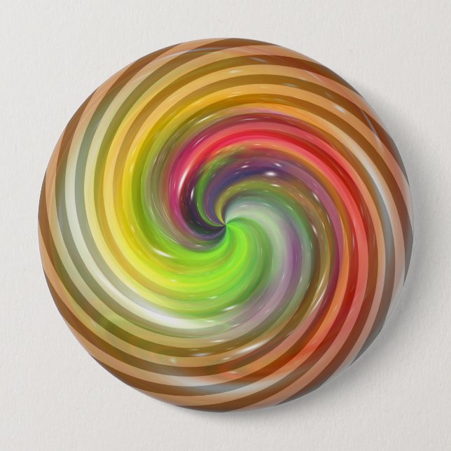 Colourful Swirl Abstract Art 2 4 Inch Round Button (Front)