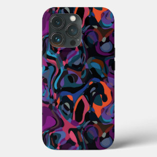colourful swirl abstract iPhone 13 pro case
