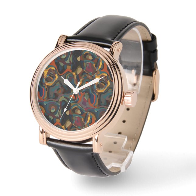 colourful swirl abstract watch (Angle)