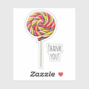 Colourful Swirl Lollipop Contour Sticker