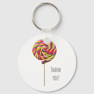 Colourful Swirl Lollipop Keychain