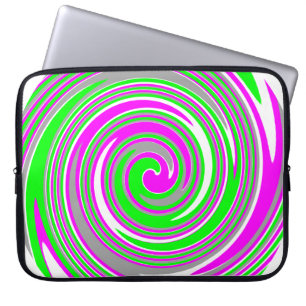 Colourful swirl pattern laptop sleeve
