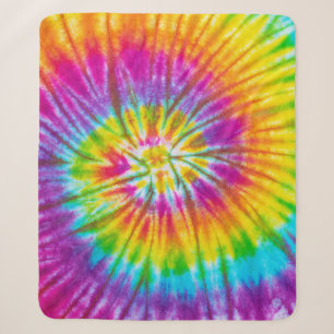 Colourful Swirl Tie-Dye Abstract. Sherpa Blanket