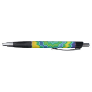 Colourful swirl tie dye funky retro pen