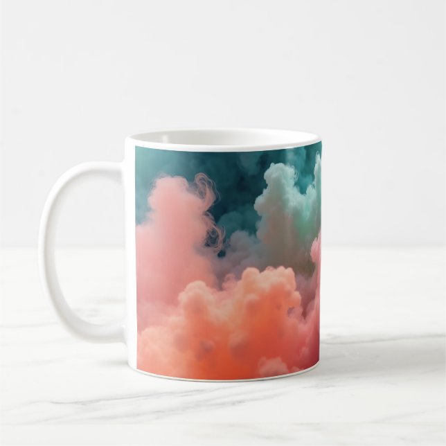 Colourful Swirled Clouds  Coffee Mug (Left)