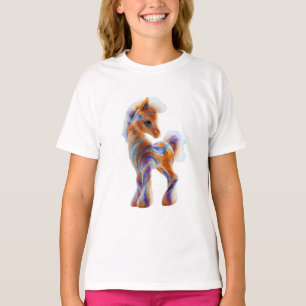 Colourful Swirled Magical Pony Kids T-Shirt