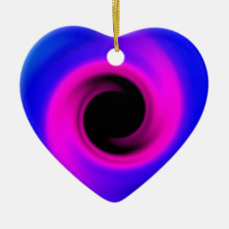 Colourful swirling black hole ceramic ornament