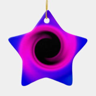 Colourful swirling black hole ceramic ornament