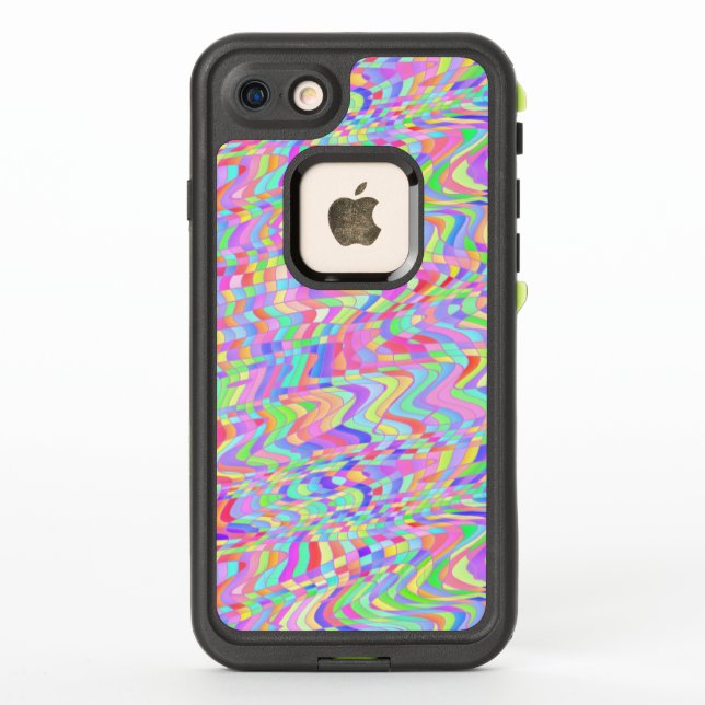 Colourful Swirling Soft Coloured Shapes LifeProof iPhone Case (Back)