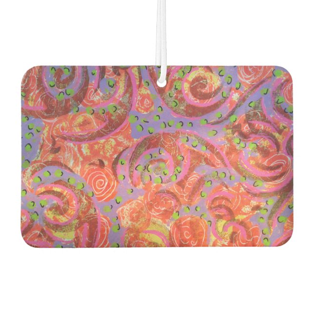 Colourful Swirls  Air Freshener (Front)