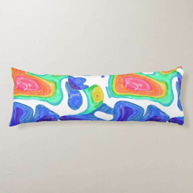 colourful swirls  body pillow (Front)