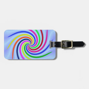 Colourful Swirls Luggage Tag