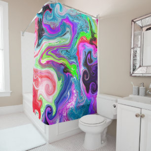 Colourful Swirls Marble Fluid Art