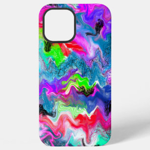 Colourful Swirls Marble Fluid Art Abstract Squiggl iPhone 12 Pro Max Case