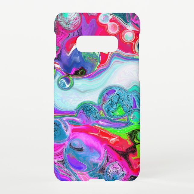 Colourful Swirls Modern Abstract Digital Art   Samsung Galaxy Case (Back)
