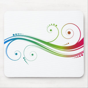 Colourful Swirls Mouse Pad