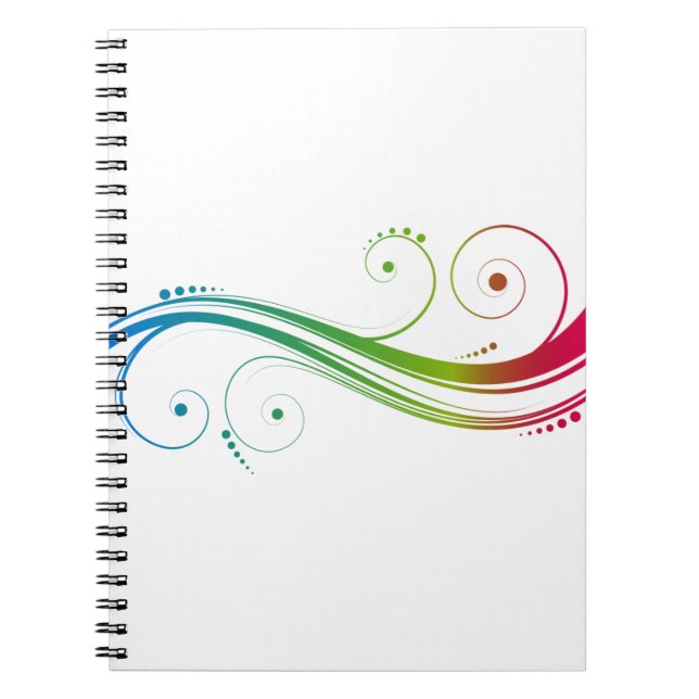 Colourful Swirls Notebook (Front)