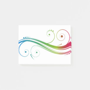 Colourful Swirls Post-it Notes