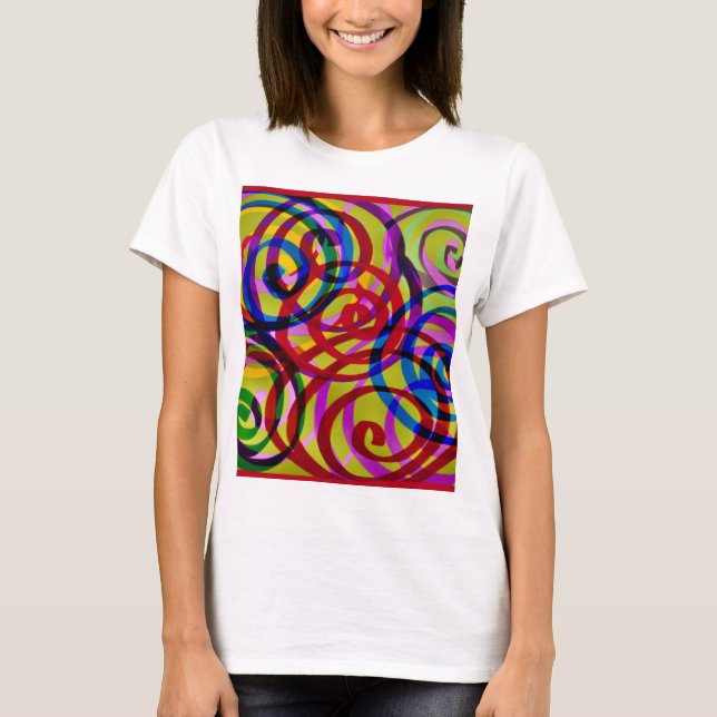 Colourful Swirls T-Shirt (Front)