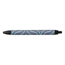 colourful swirly black ink