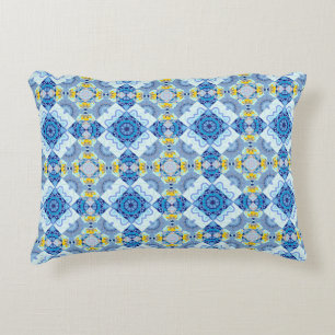 Colourful symmetrical seamless pattern, design in  accent pillow