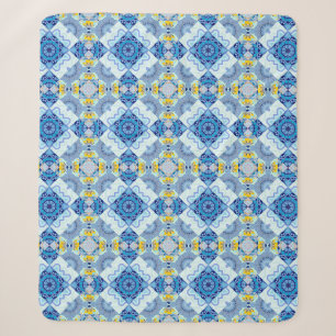 Colourful symmetrical seamless pattern, design in  sherpa blanket