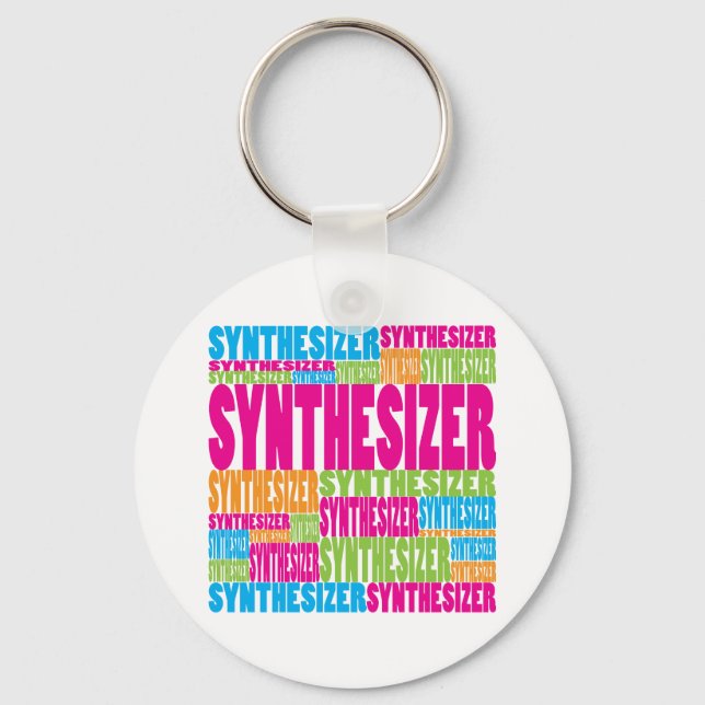 Colourful Synthesizer Keychain (Front)
