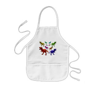 Colourful T-Rex Kids Apron