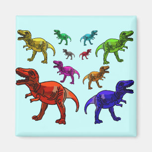 Colourful T-Rex Magnet