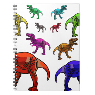 Colourful T-Rex Notebook