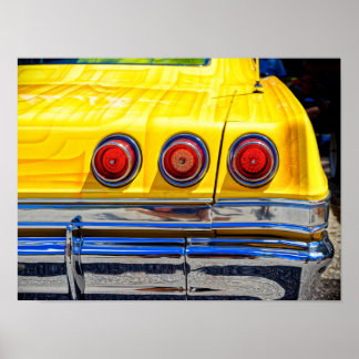 Colourful tail lights poster