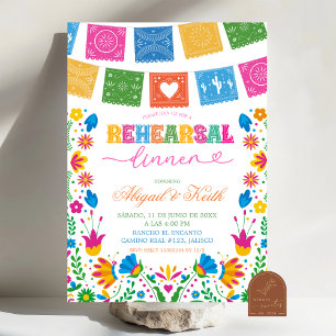 Colourful Talavera Mexican Rehearsal Dinner Invitation