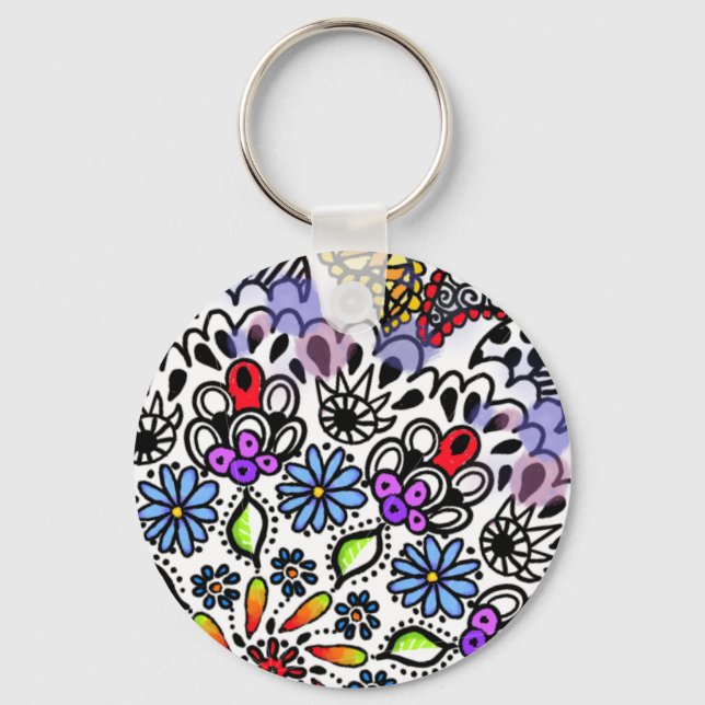 Colourful Tangle Keychain (Front)