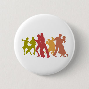 Colourful Tango Dancers 2 Inch Round Button