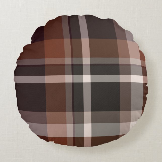 Colourful Tartan   Round Pillow (Front)