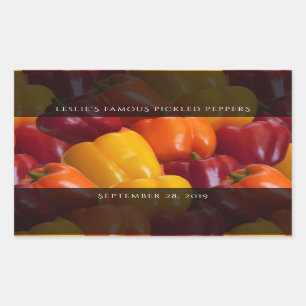 Colourful Tasty Red Orange Yellow Bell Peppers Sticker