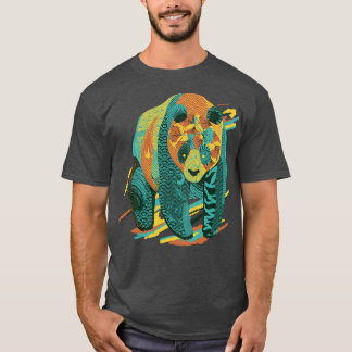 Colourful Tattooed Panda Textures by Tobe Fonseca T-Shirt
