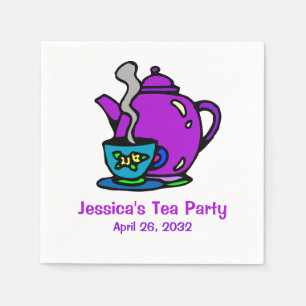 Colourful Tea Party Paper Napkins