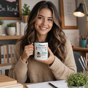 Colourful Teacher Spotlight Appreciation Profile Coffee Mug