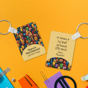 Colourful Teacher Tutoring Appreciation Pen Patter Keychain