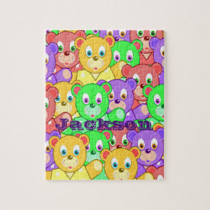 Colourful Teddy Bears Decorative Jigsaw Puzzle