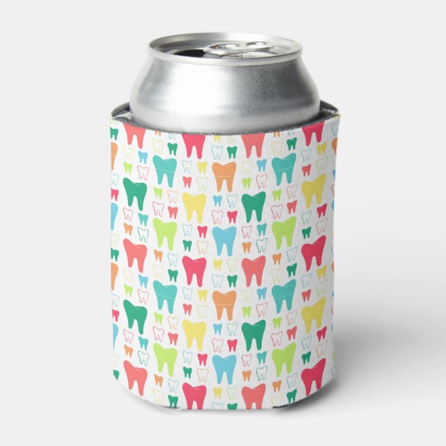 Colourful Teeth Pattern Can Cooler (Can Front)