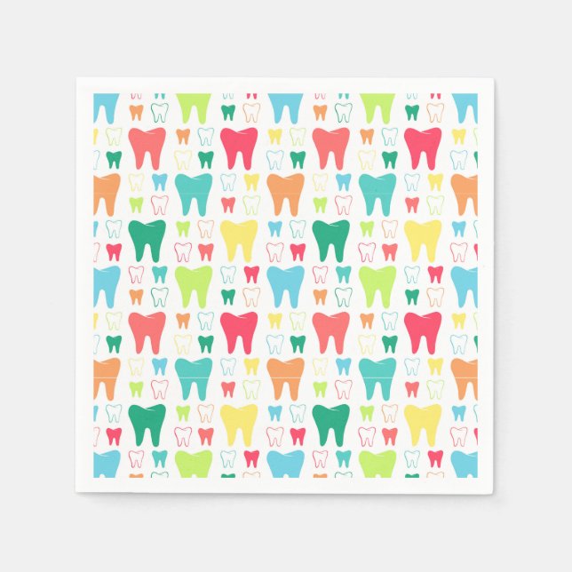 Colourful Teeth Pattern Napkin (Front)