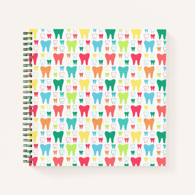 Colourful Teeth Pattern Notebook (Front)